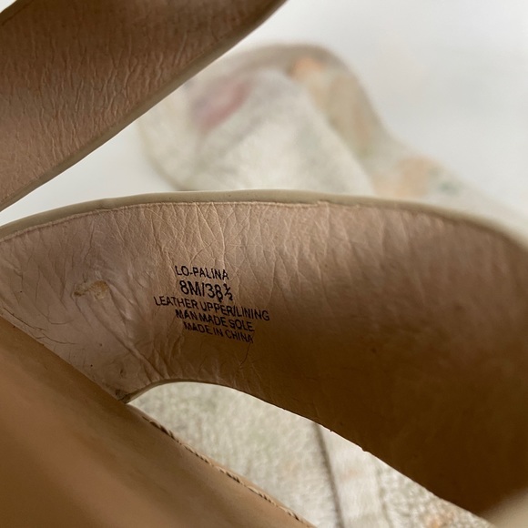 Louise et Cie Palina Platform Wedge Sandal White Rattan Size 8 - Picture 11 of 12